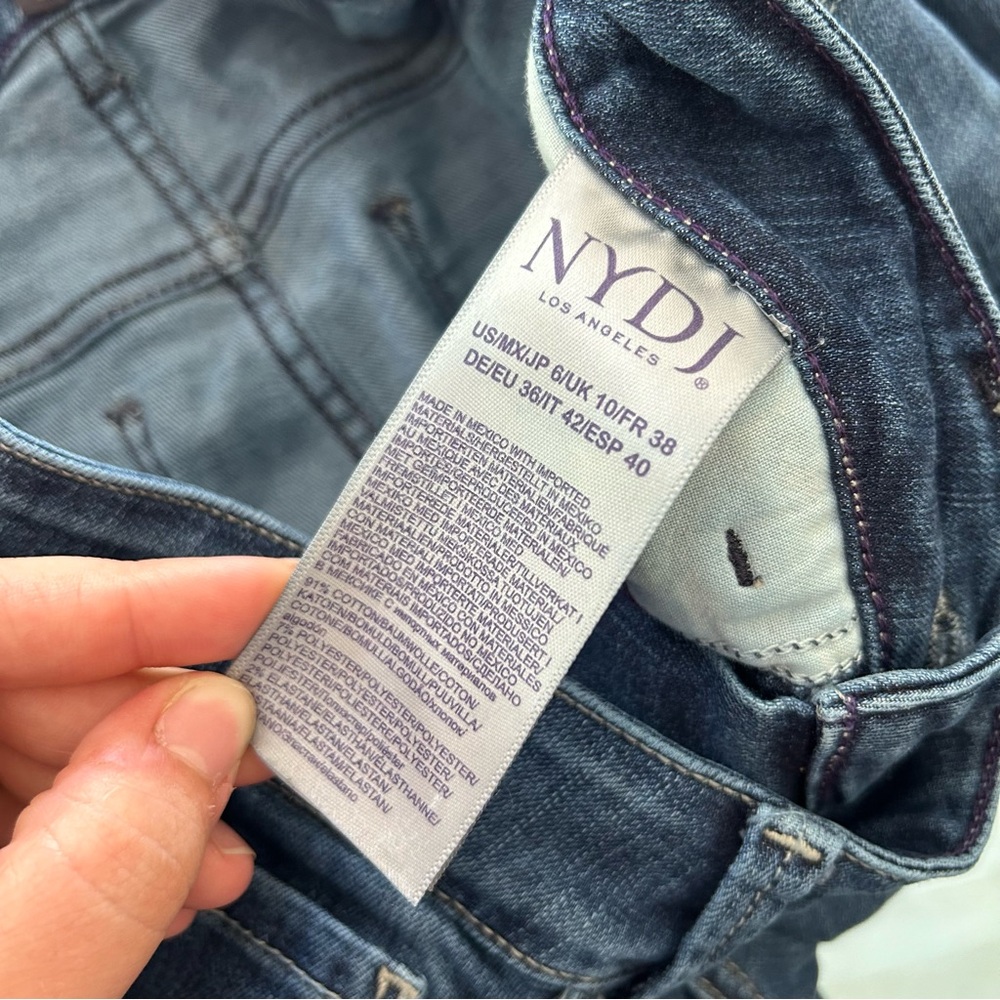NYDJ Marilyn Straight Medium Wash Jean High-rise Minimalist Western Retro 6 - Picture 6 of 7